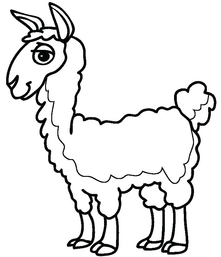 720x840 Llama Coloring Page Llama Coloring Page Coloring Pages Baby Llama