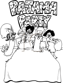 Pajama Party Coloring Pages 265x350 Pajama Party Coloring Pages