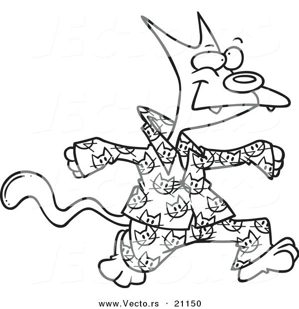Pajama Coloring Sheets Vector Of A Cartoon Cat In His Pajamas 600x620 Pajama Coloring Sheets Vector Of A Cartoon Cat In His Pajamas