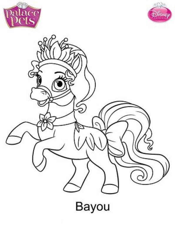 595x768 Disney Princess Palace Pets Coloring Pages