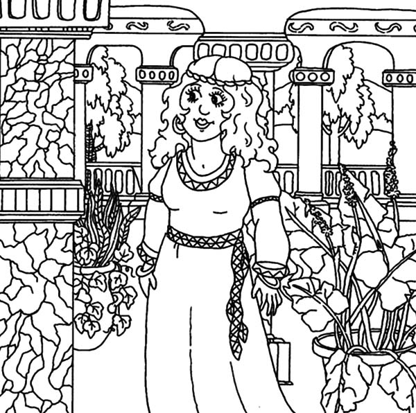 600x596 Queen Esther Take A Tour In Palace Coloring Pages Queen Esther