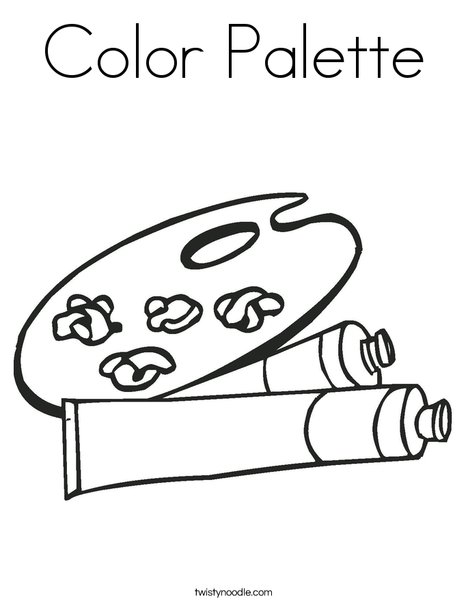 468x605 Color Palette Coloring Page