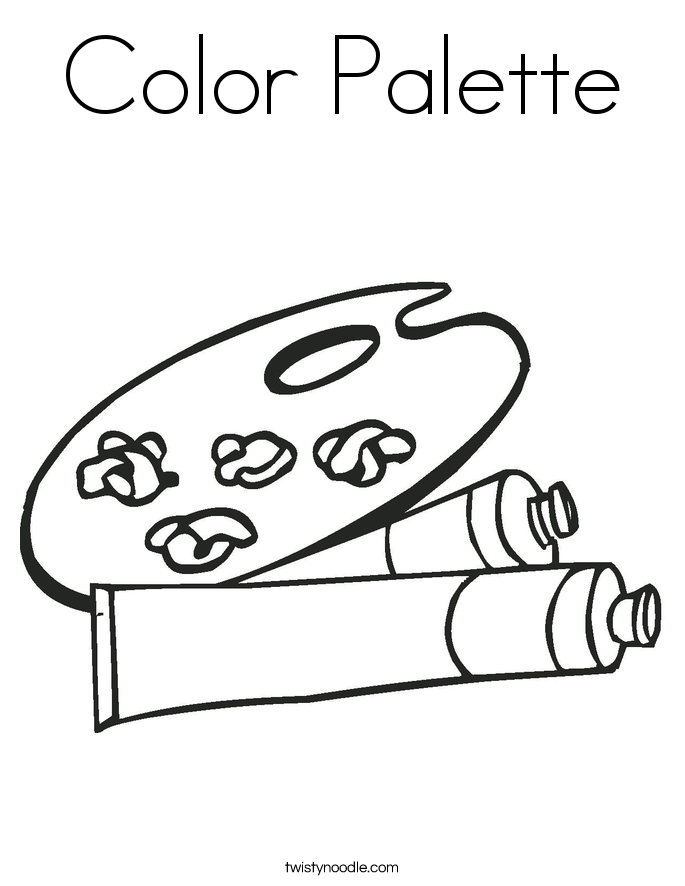 685x886 Color Palette Coloring Page
