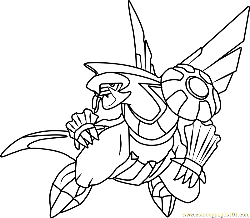 800x700 Palkia Pokemon Coloring Page