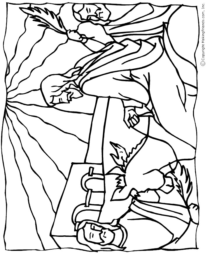 Palm Sunday Coloring Pages For Preschoolers