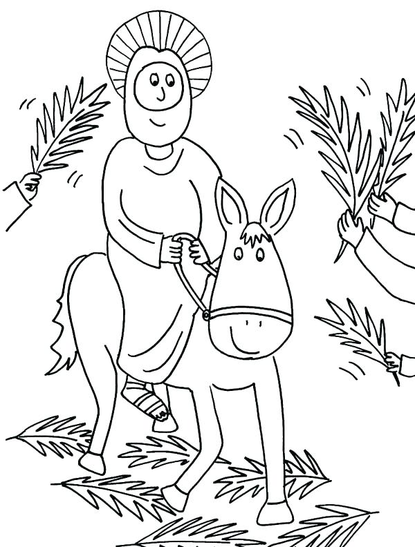 600x792 Palm Sunday Coloring Page Image Result For Activities For School