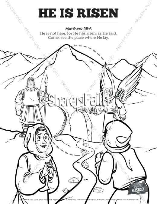 520x673 Coloring Pages For Easter Sunday Coloring Page He Is Risen School
