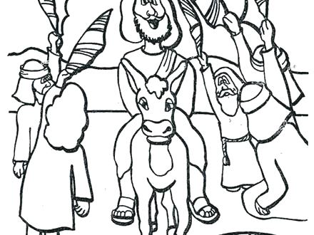 440x330 Palm Sunday Coloring Pages Palm Coloring Pages For Toddlers Bible