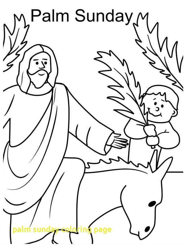 Palm Sunday Coloring Page With Kid Wave Palm Tree Branch In Front 600x797 Palm Sunday Coloring Page With Kid Wave Palm Tree Branch In Front
