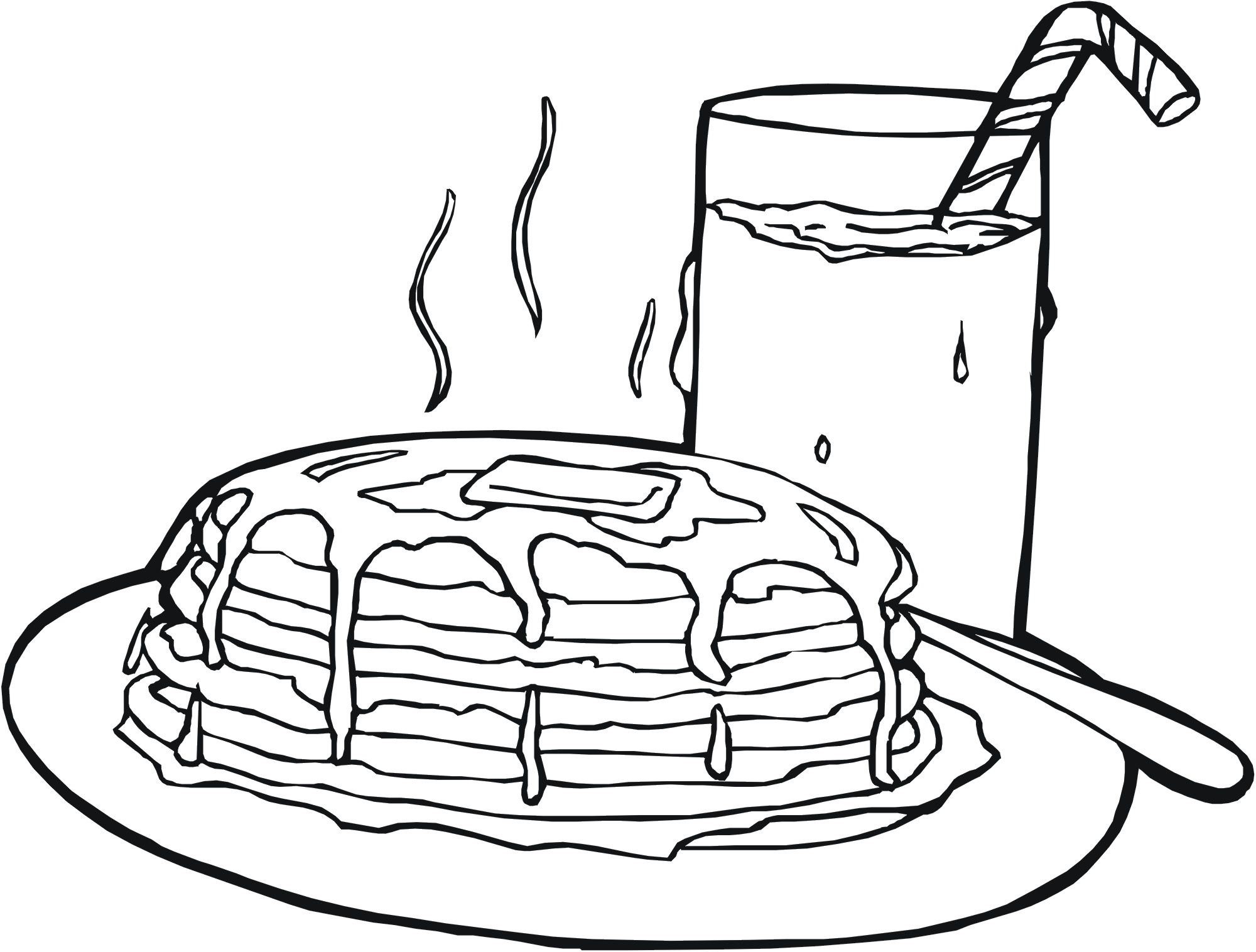 2000x1516 Pancake Coloring Pages