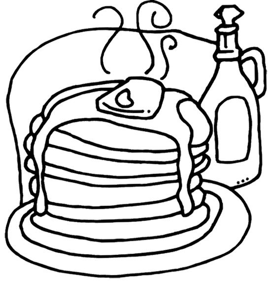 550x569 Pancakes With Drink Coloring Page Cookie Pancakes