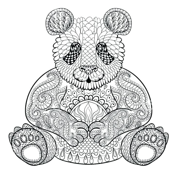Panda Coloring Pages Printable Panda Coloring Pages Adult Coloring 736x706 Panda Coloring Pages Printable Panda Coloring Pages Adult Coloring