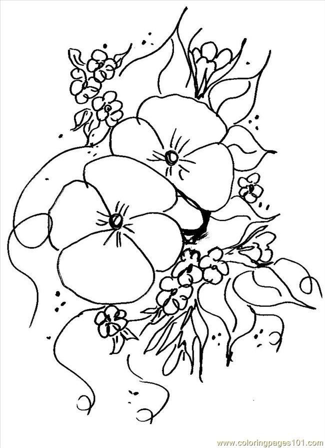 650x894 Pansy1 Left Pattern Coloring Page