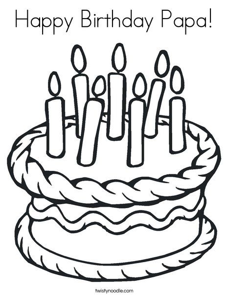 468x605 Happy Birthday Papa Coloring Page