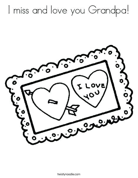 468x605 I Love You Papa Coloring Pages Happy Birthday Grandpa