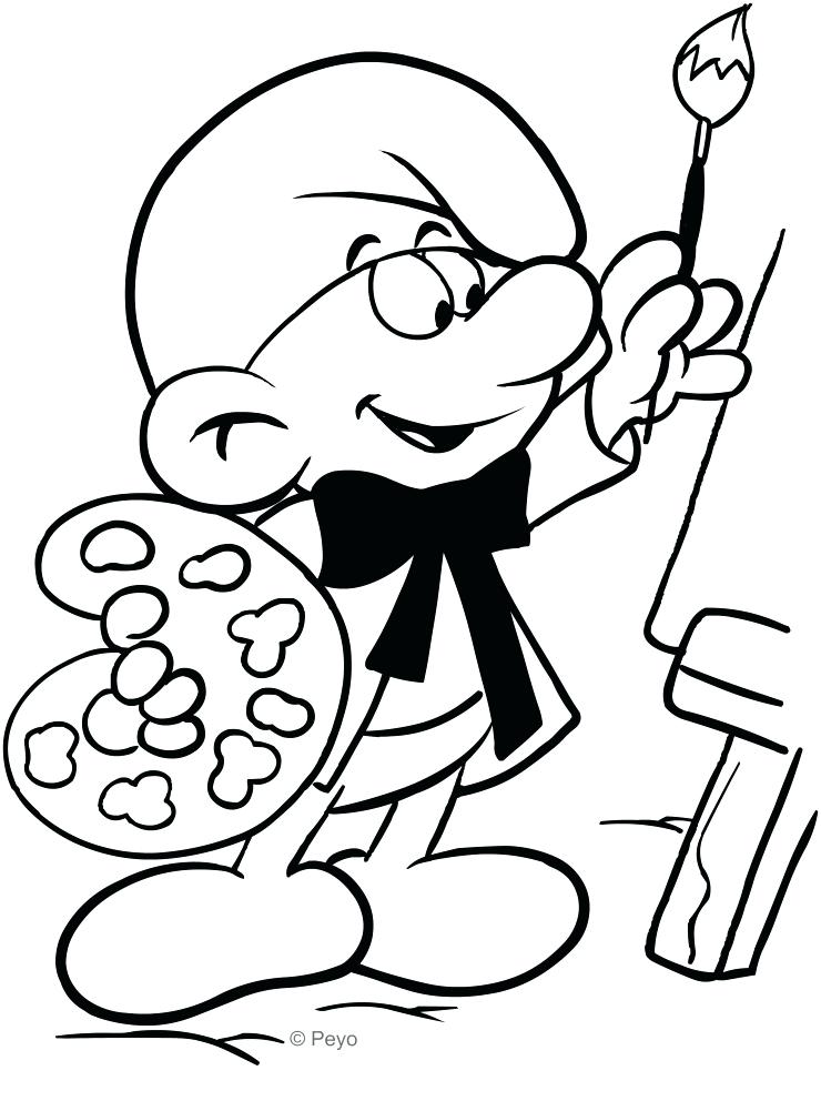 Smurf Coloring Pages Painter Smurf Coloring Page Papa Smurf 740x992 Smurf Coloring Pages Painter Smurf Coloring Page Papa Smurf