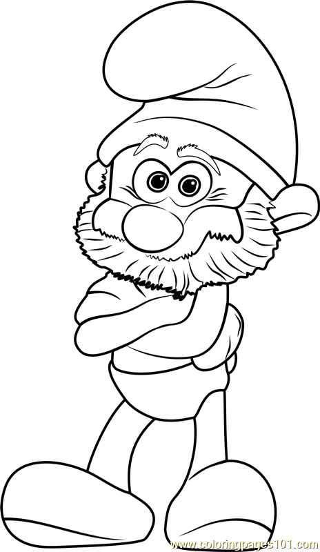Papa Smurf Coloring Page 464x800 Papa Smurf Coloring Page