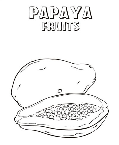 401x490 Papaya, Coloring Sheets