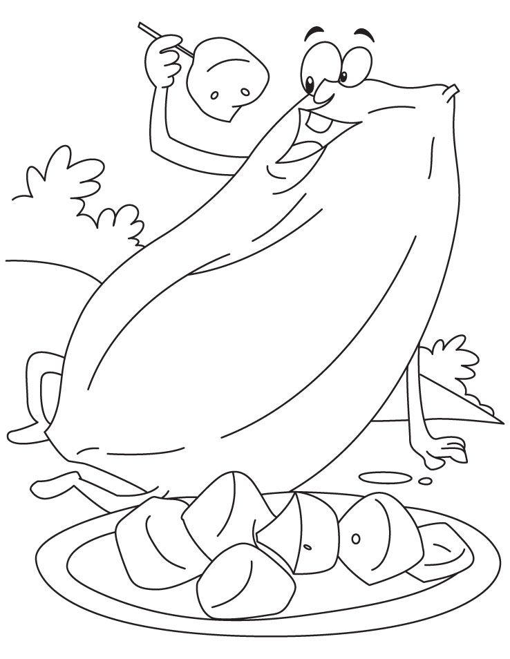 738x954 Papaya Eating Papaya Coloring Pages Download Free Papaya Eating