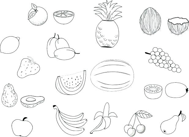 Coloring Pages Of Fruit Fruits Coloring Pages Also Fruit Coloring 618x449 Coloring Pages Of Fruit Fruits Coloring Pages Also Fruit Coloring