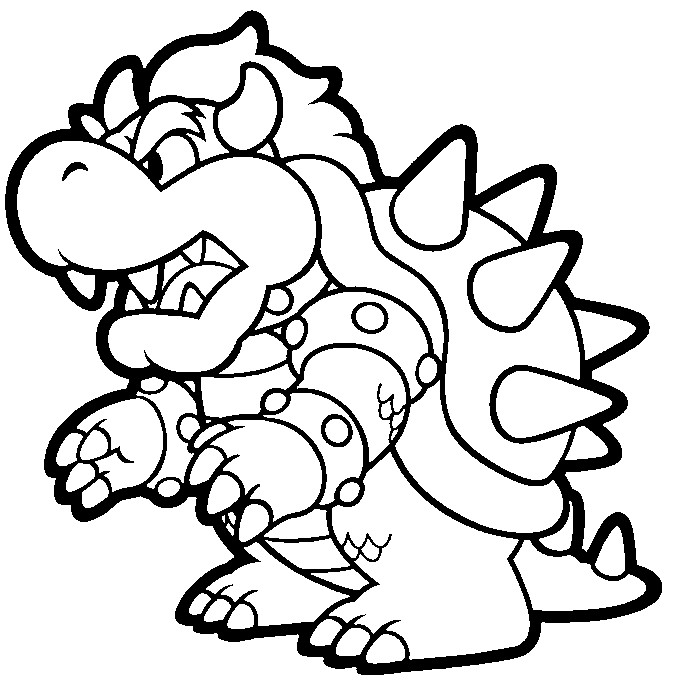 686x680 Bowser Coloring Pages Bowser Jr Coloring Pages To Print Kids