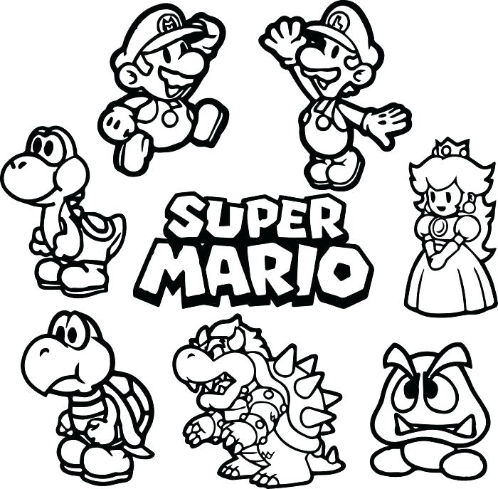 700x687 Mario Coloring Pages Coloring Pages Gallery Of Super Coloring