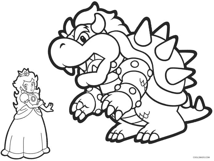 694x521 Printable Princess Peach Coloring Pages For Kids Cool2bkids