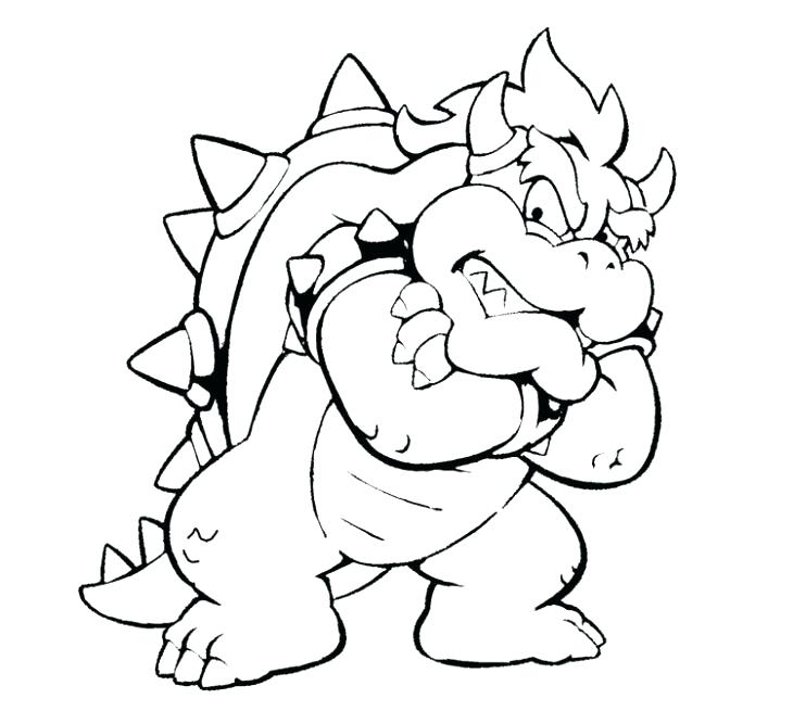 Paper Bowser Coloring Pages at GetColorings.com | Free printable ...