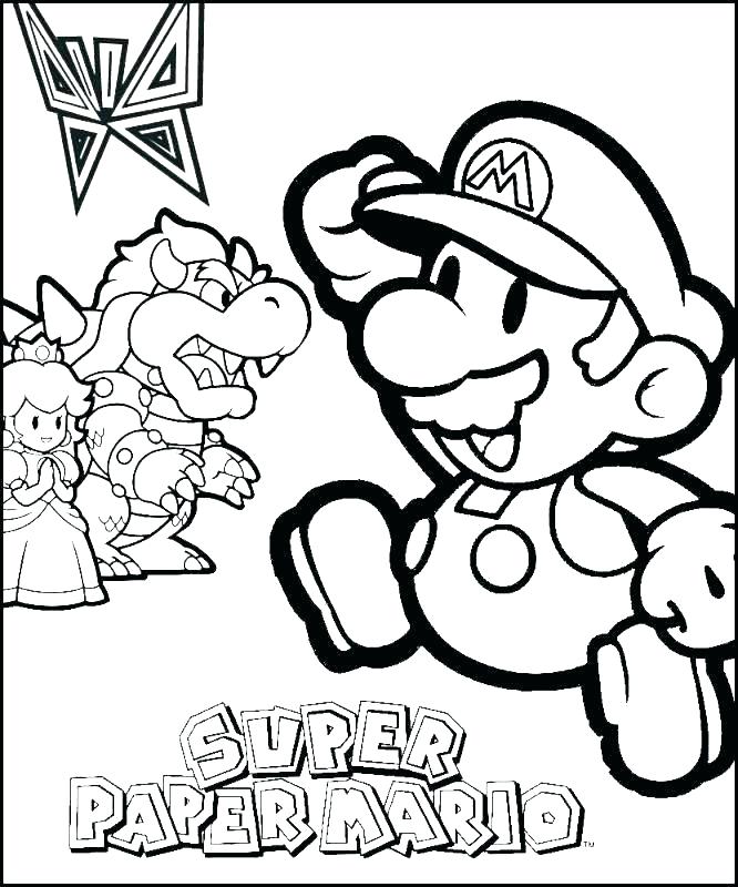 666x800 Paper Mario Coloring Page Super Paper Coloring Pages Top Rated