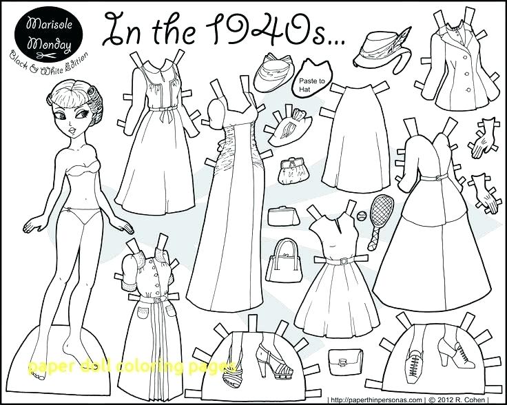 Princess Paper Dolls Coloring Pages Doll With To Print 736x588 Princess Paper Dolls Coloring Pages Doll With To Print