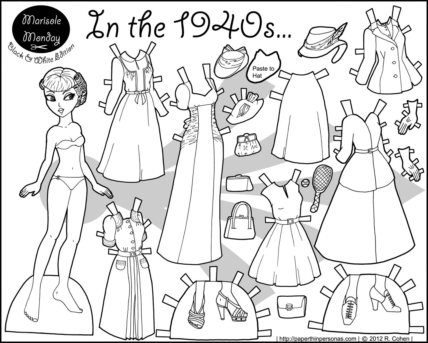 In The 1940s Paper Doll Coloring Page Paper Thin Personas 1500x1200 In The 1940s Paper Doll Coloring Page Paper Thin Personas