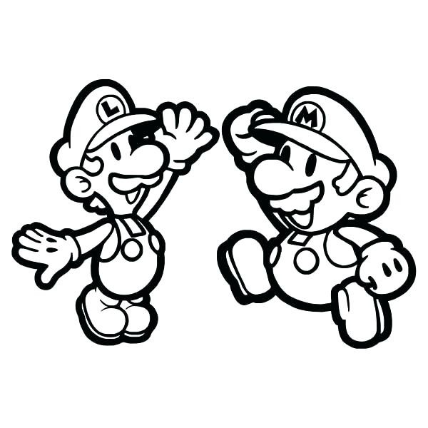 Paper Luigi Coloring Page Mario Pages To Print 600x600 Paper Luigi Coloring Page Mario Pages To Print