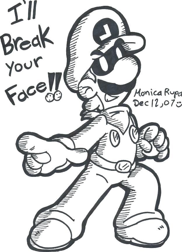 Mario Luigi Coloring Pages 624x866 Mario Luigi Coloring Pages