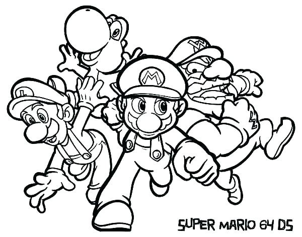 600x471 18 New Super Mario Coloring Pages To Print