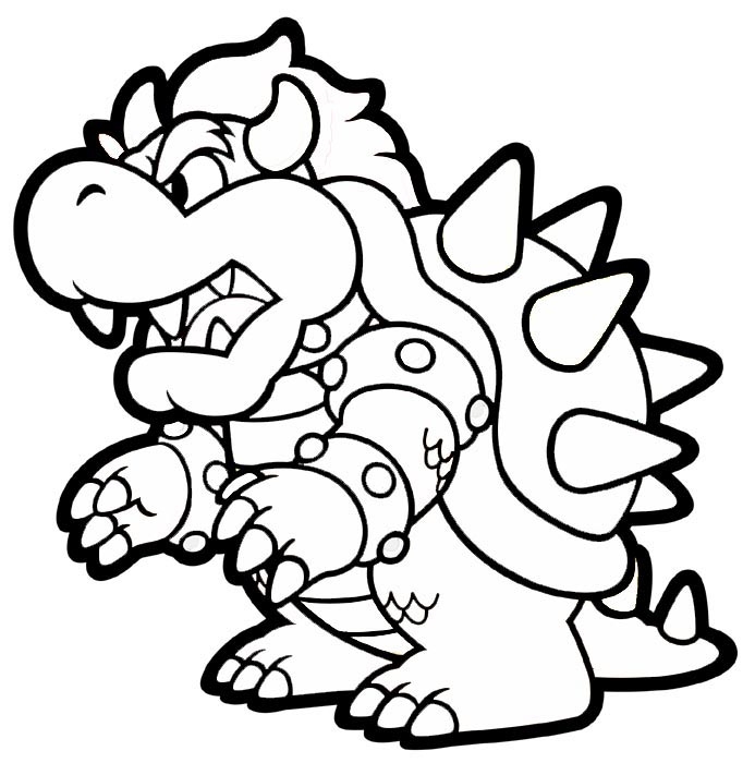 693x700 Paper Mario Coloring Pages Printable Free Coloring Sheets