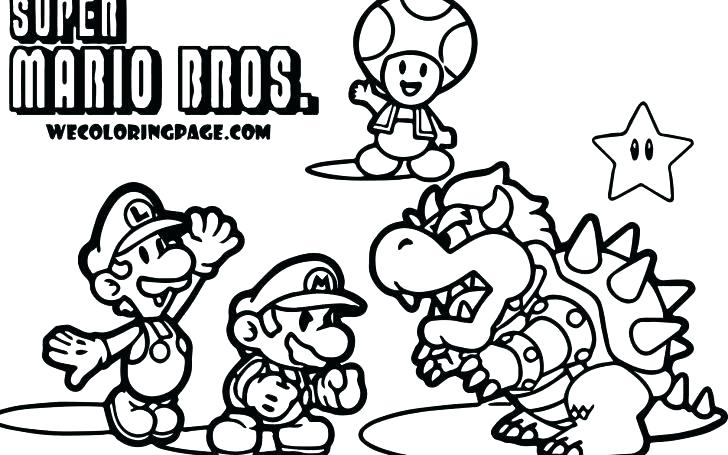 728x455 Coloring Pages Of Mario Paper Mario Coloring Pages To Print