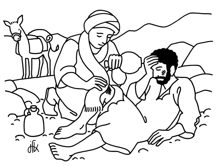 698x539 Parable Of The Good Samaritan Coloring Page