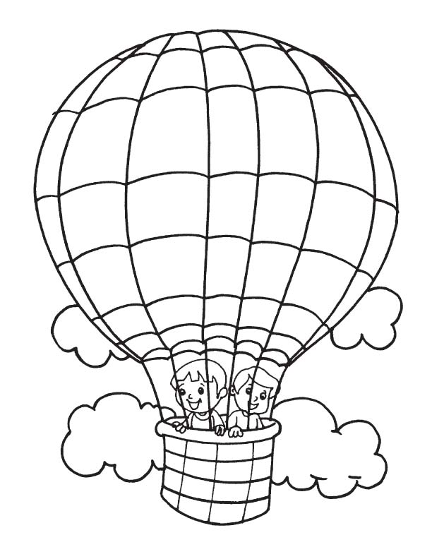 Kids In Hot Air Balloon Coloring Page Download Free I 612x792 Kids In Hot Air Balloon Coloring Page Download Free I