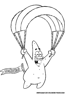 Patrick Star Fly With A Parachute Coloring Pages Gtgt Disney 275x400 Patrick Star Fly With A Parachute Coloring Pages Gtgt Disney