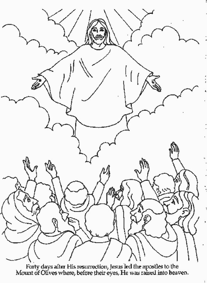 Jesus Ascends To Heaven Coloring Page 659x900 Jesus Ascends To Heaven Coloring Page