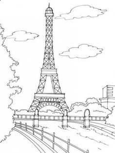 236x315 Printable Paris Coloring Page For Adults, Pdf Jpg, Instant
