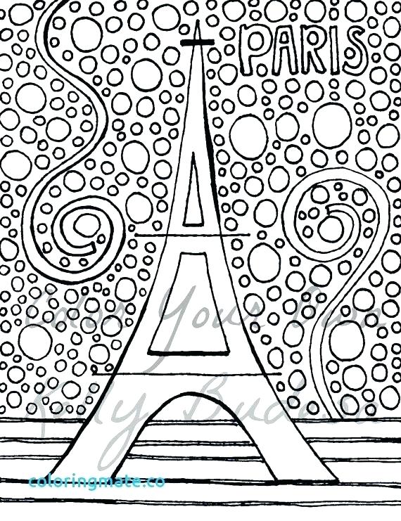 570x741 Paris Coloring Pages