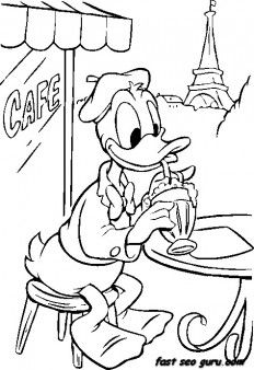 Free Printable Donald Duck Eiffel Tower In Paris Coloring Pages 232x338 Free Printable Donald Duck Eiffel Tower In Paris Coloring Pages