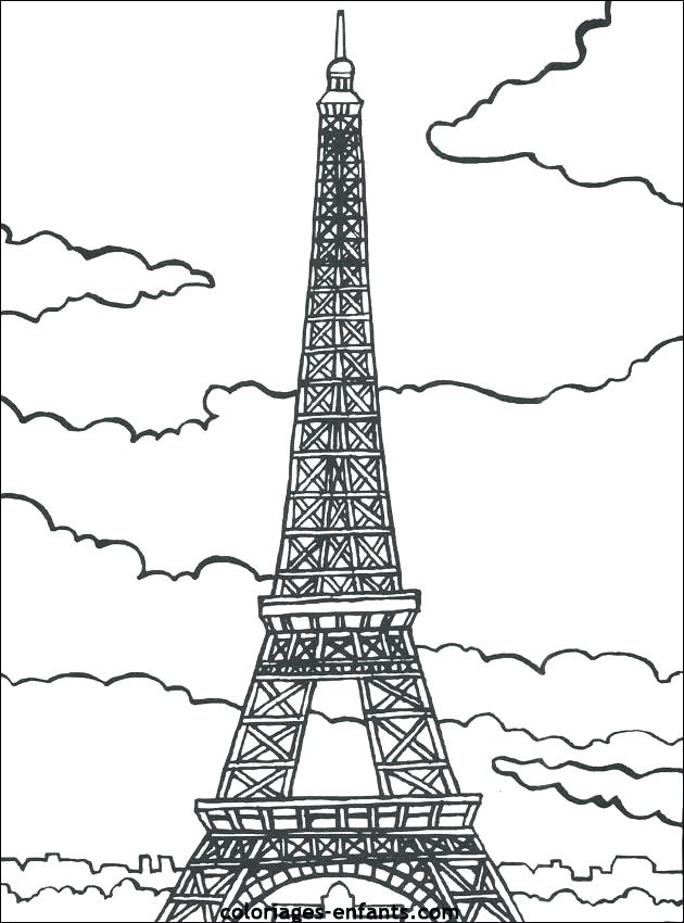 Tower Cartoon Drawing Tower Coloring Page Eiffel Tower Paris 630x850 Tower Cartoon Drawing Tower Coloring Page Eiffel Tower Paris