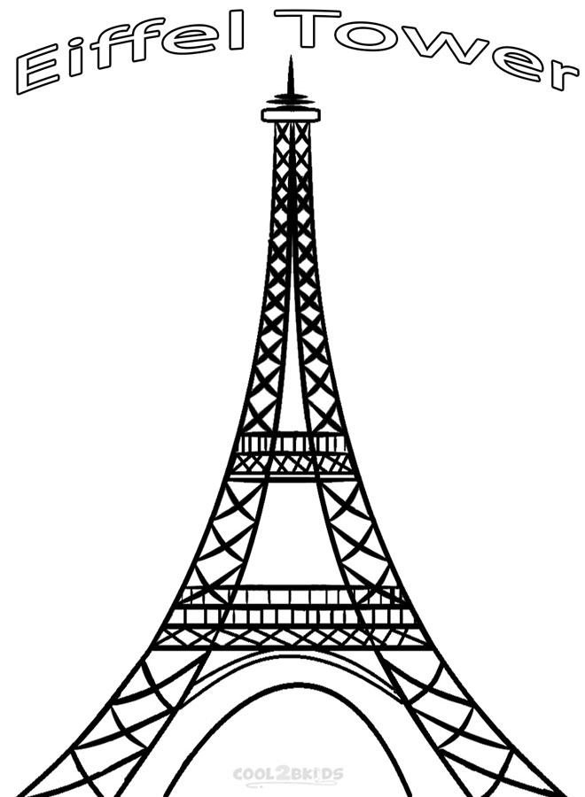 Eiffel Tower Coloring Page 660x900 Eiffel Tower Coloring Page