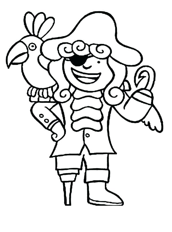 600x808 Pirate Parrot Coloring Pages Parrot Coloring Sheets Pirate Parrot