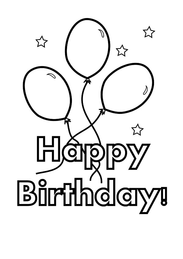 Balloons For Birthday Party Coloring Pages Balloons For Birthday 600x848 Balloons For Birthday Party Coloring Pages Balloons For Birthday