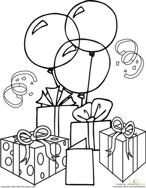 Birthday Coloring Page Party Time, Crayons And Celebrations 301x387 Birthday Coloring Page Party Time, Crayons And Celebrations