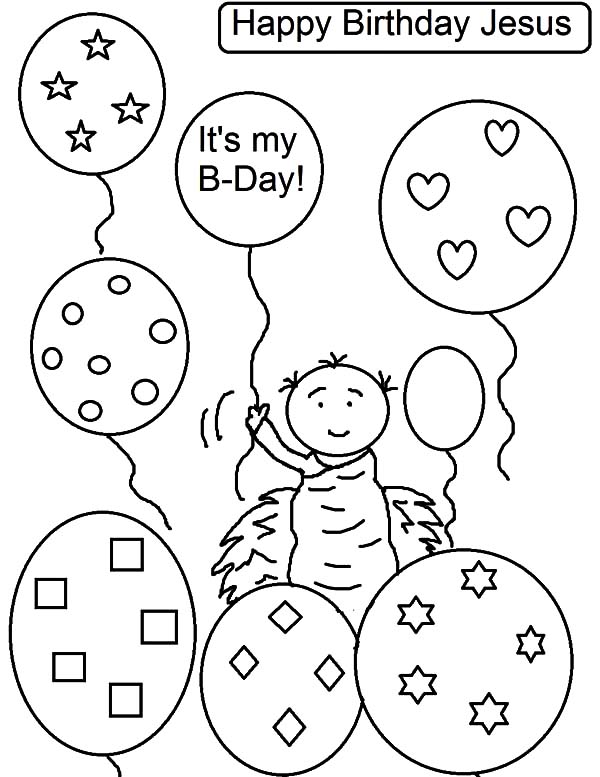 Jesus Birthday Party Balloons Coloring Pages Best Place To Color 600x777 Jesus Birthday Party Balloons Coloring Pages Best Place To Color