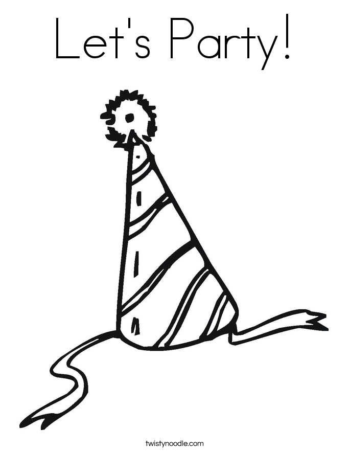 Let's Party Coloring Page 685x886 Let's Party Coloring Page